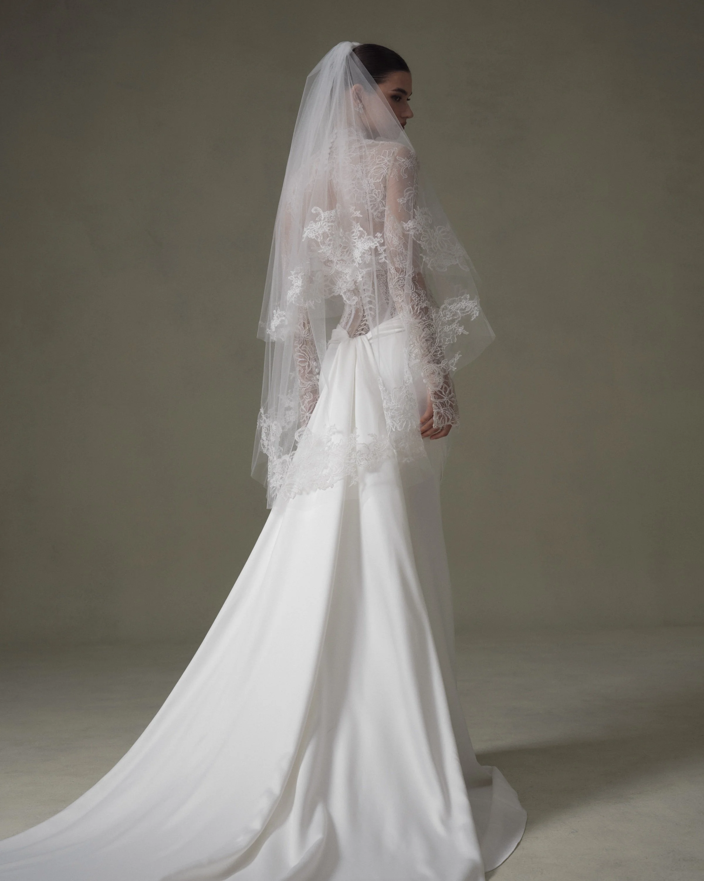 Strapless Sheer Corset Mermaid Dress with Panel Train — Senstudio